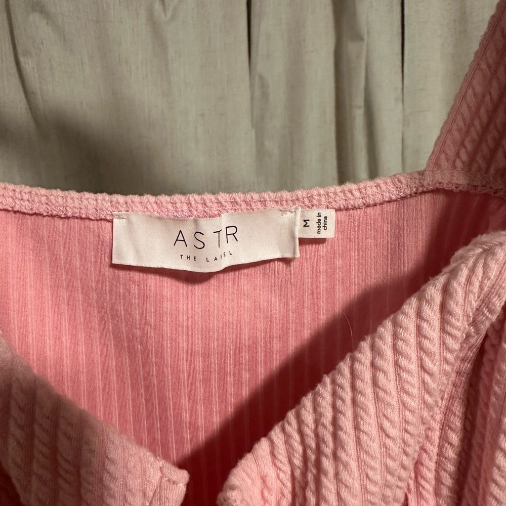 Astr Pink Ribbed Bodysuit - Picture 5 of 5